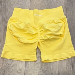 DFYNE Yellow High-Waisted Shorts